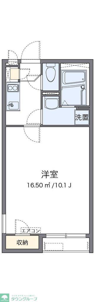 クレイノボヌール ラ メゾン(1K/1階)の間取り写真