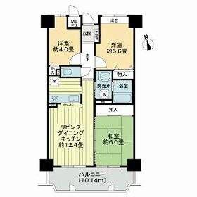 ライオンズマンション和歌山関戸壱番館(3LDK/2階)の間取り写真