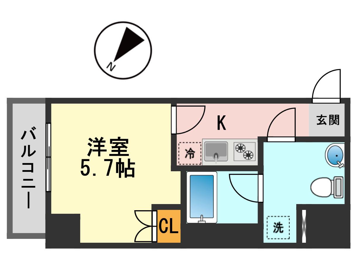 メインステージ新小岩(1K/11階)の間取り写真
