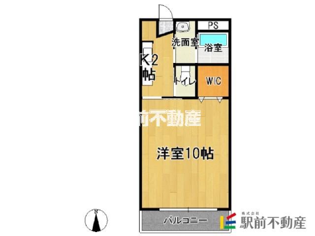 ラウトSENTOSA輝(1K/1階)の間取り写真