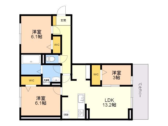 イルマーレⅣ(3LDK/2階)の間取り写真