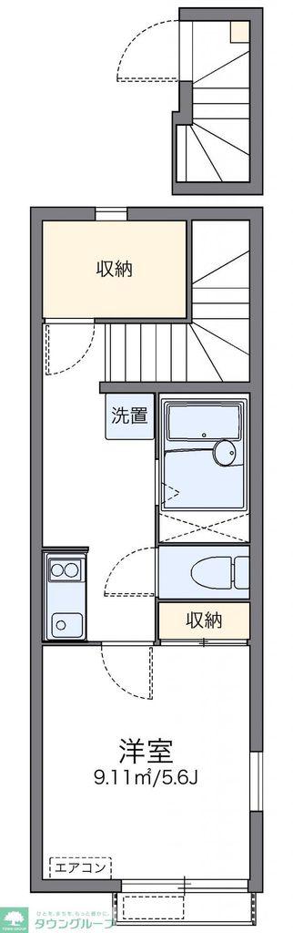 レオネクストはなみずき(1K/2階)の間取り写真