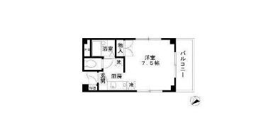KIビル(ワンルーム/4階)の間取り写真