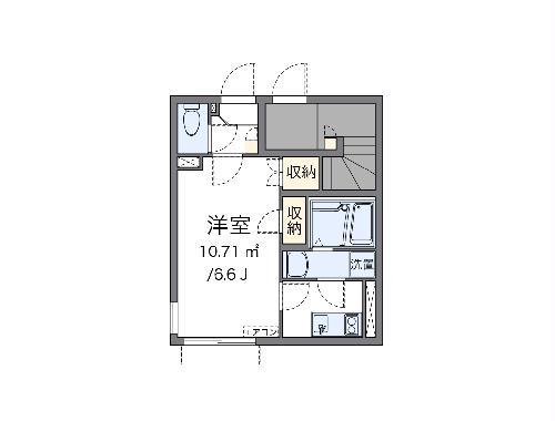 クレイノHIRO72(1K/1階)の間取り写真