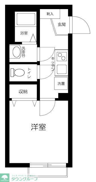 T S CUOREMUSE東長崎(1K/1階)の間取り写真