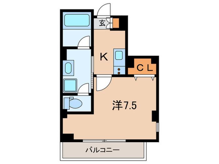 ル・グラン新大塚(ワンルーム/2階)の間取り写真