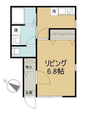 サクラコート(1K/1階)の間取り写真