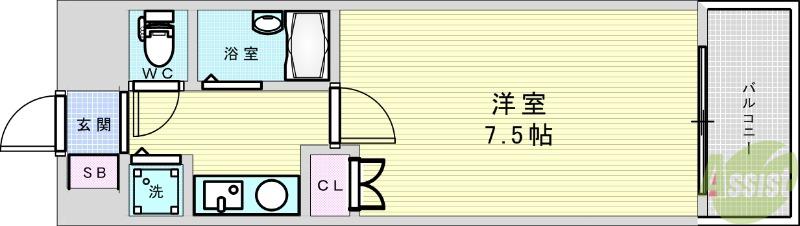 PONTE ROSSO(1K/3階)の間取り写真