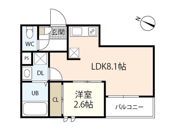 REGALEST-S FLUERY(1LDK/1階)の間取り写真