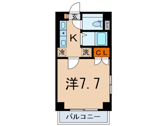 DUETT(1K/2階)の間取り写真