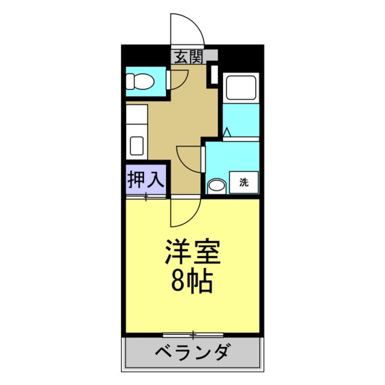 フェリーチェ21(1K/3階)の間取り写真