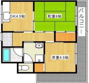 サンゼン山手ハイツ(2DK/7階)の間取り写真