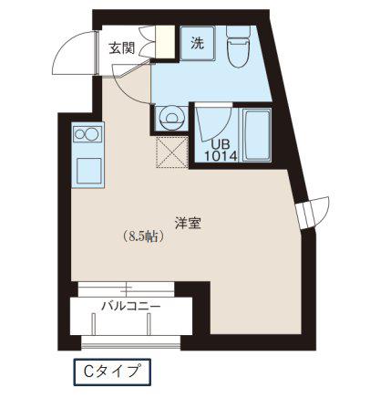 レピュア十条レジデンス(ワンルーム/1階)の間取り写真