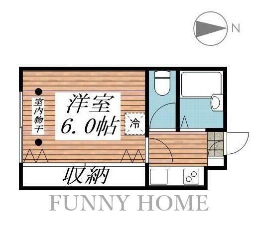 サンバレー梅ヶ丘(1K/2階)の間取り写真