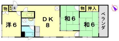 ウィステリア松戸(3DK/4階)の間取り写真