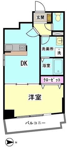 SUNNY HEIGHTS KAMATA(1LDK/4階)の間取り写真