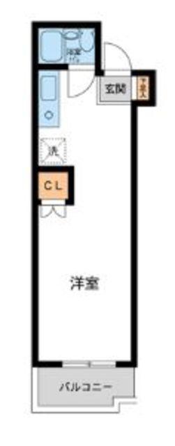 コスモヒロ南台(ワンルーム/4階)の間取り写真
