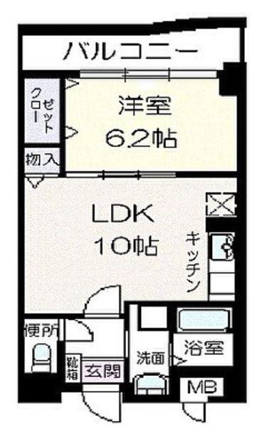 ラポール西大島イースト(1LDK/2階)の間取り写真