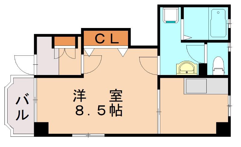 リブェール嵐山(1K/1階)の間取り写真