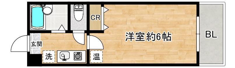 グランベール鶴見(1K/5階)の間取り写真