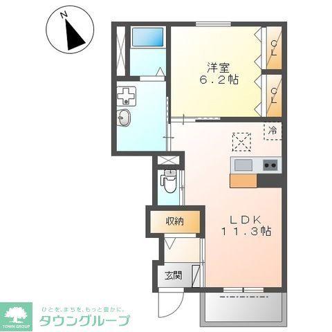 CONFORTIAコンフォーティア(1LDK/1階)の間取り写真