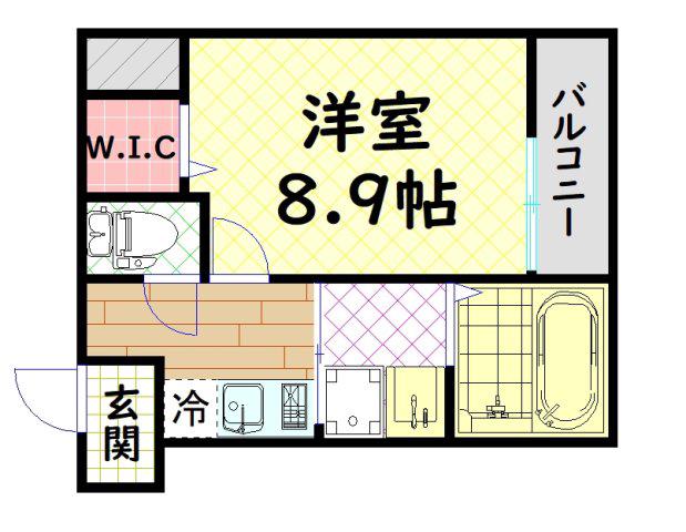 フジパレス百舌鳥駅南I番館(1K/1階)の間取り写真