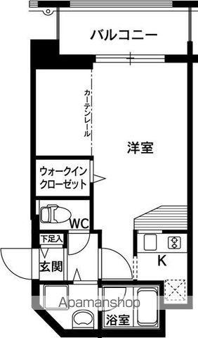 ハイアートII(ワンルーム/5階)の間取り写真