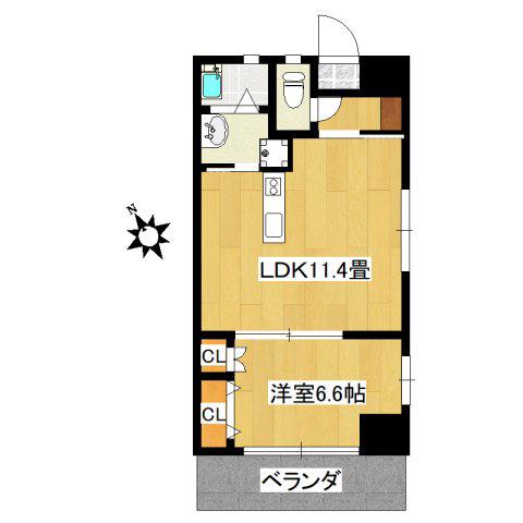 サーナティオ(1LDK/2階)の間取り写真