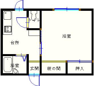 メイユールロジュマンK(1K/1階)の間取り写真