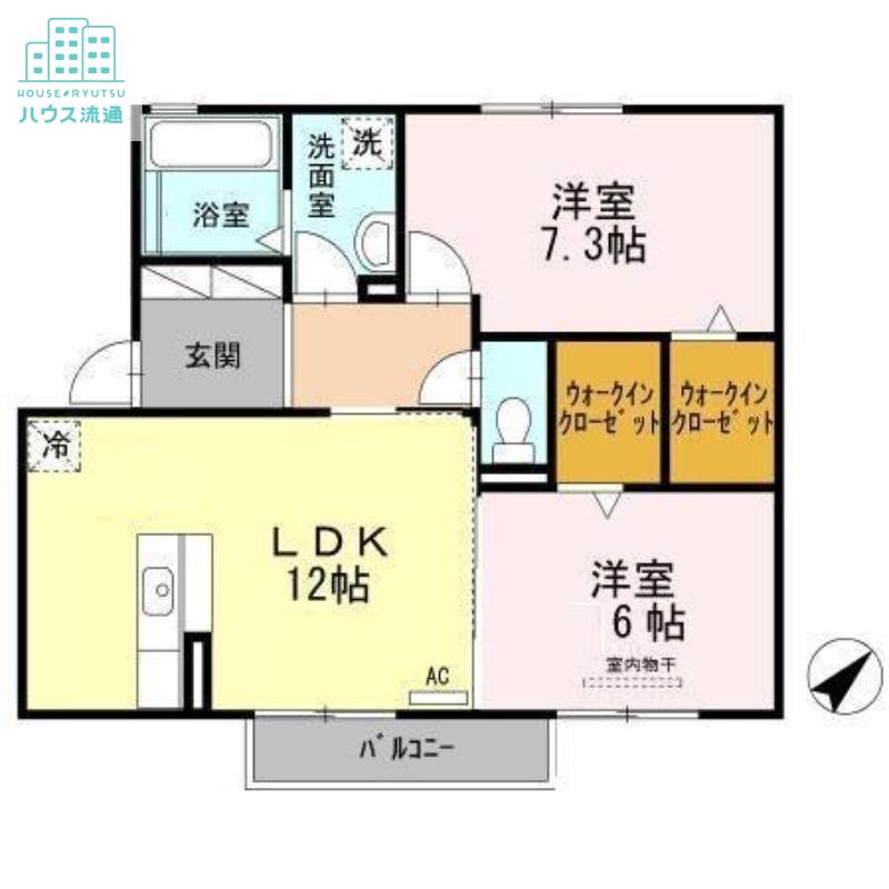 ウィルウィンド(2LDK/2階)の間取り写真