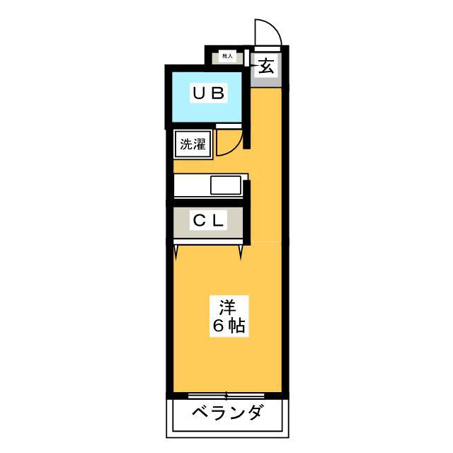 ゴールドマンション(ワンルーム/3階)の間取り写真