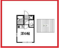 クーネル栄町(ワンルーム/2階)の間取り写真