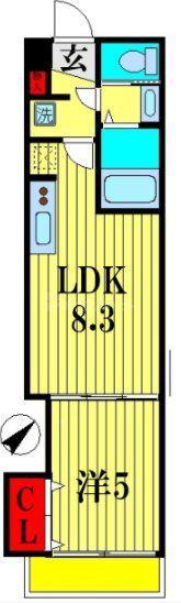 アルカンシエル柏(1LDK/2階)の間取り写真