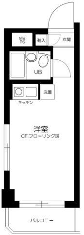 グレイス江古田(ワンルーム/3階)の間取り写真