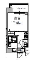 S-RESIDENCE福島GRANDE(1K/5階)の間取り写真