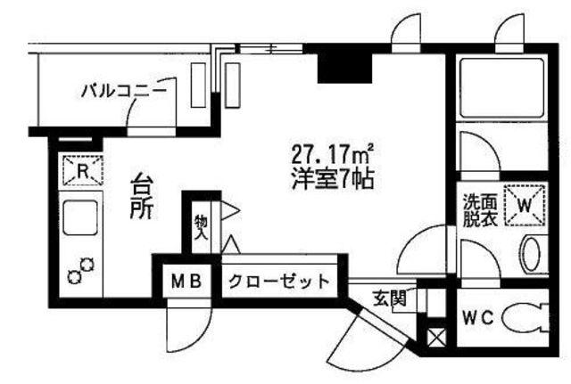 千石エムズビル(ワンルーム/3階)の間取り写真