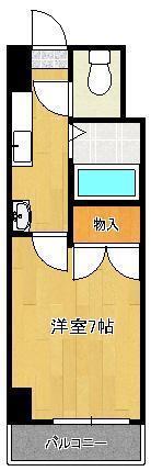 ビブレ江南(1K/6階)の間取り写真