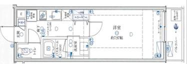 トレステラレジデンス入谷(1K/5階)の間取り写真