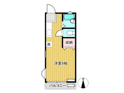 デイライト弥生I(ワンルーム/2階)の間取り写真