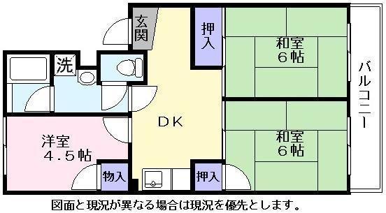 メゾンド後三条(3DK/2階)の間取り写真