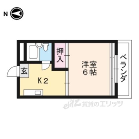 ハウスサンシャイン(1K/3階)の間取り写真