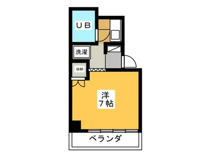 メゾン栄和(ワンルーム/3階)の間取り写真