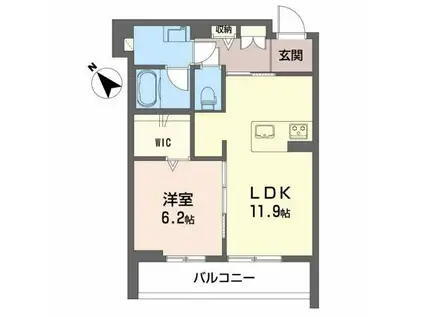 SHAMAISON MATSUSAKACASTLE(1LDK/3階)の間取り写真