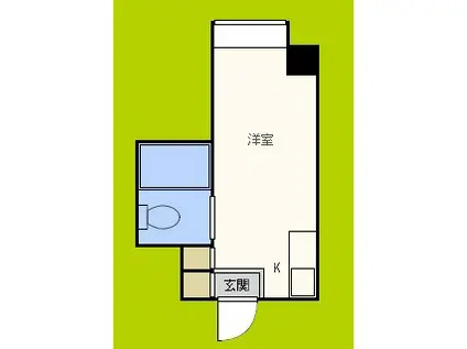 ラパンジール本田II(ワンルーム/2階)の間取り写真