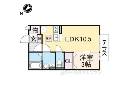 イースト NONAMI八番館(1LDK/1階)の間取り写真