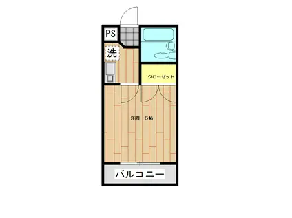 レルシア上福岡(1K/1階)の間取り写真
