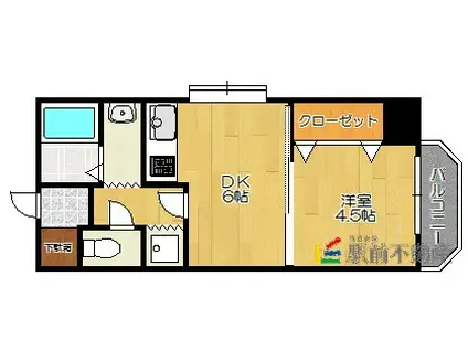 日吉壱番館(1DK/6階)の間取り写真