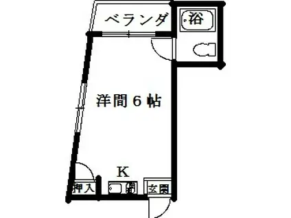 スターブライトマンション(ワンルーム/3階)の間取り写真