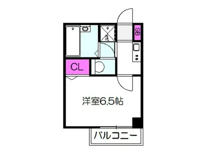 COLLECTION桜ノ宮I(1K/1階)の間取り写真