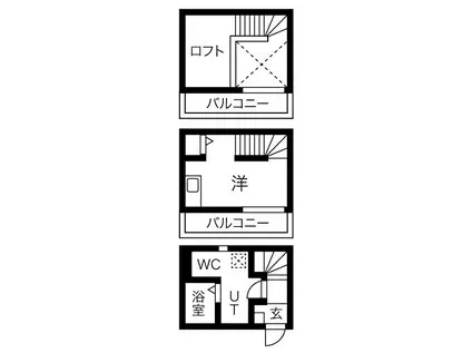 ARMYI(1SK/1階)の間取り写真